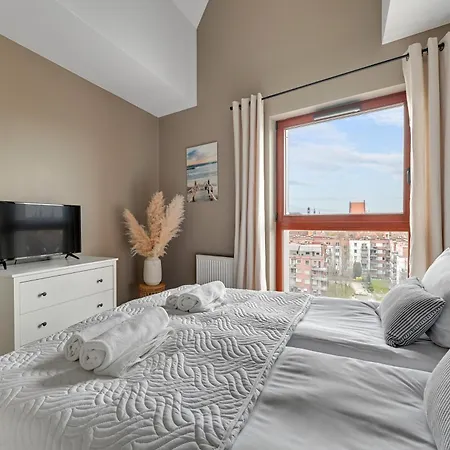 Waterlane Island - Riverview Pool, Spa, Gym & Parking By Downtown Apartments Gdaňsk Pokoj fotografie