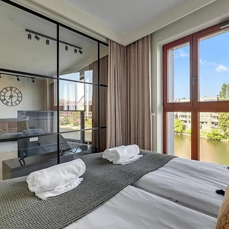Waterlane Island - Riverview Pool, Spa, Gym & Parking By Downtown Apartments Danzig Exterior foto